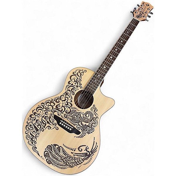 Used Luna Henna Paradise Natural Acoustic Electric Guitar