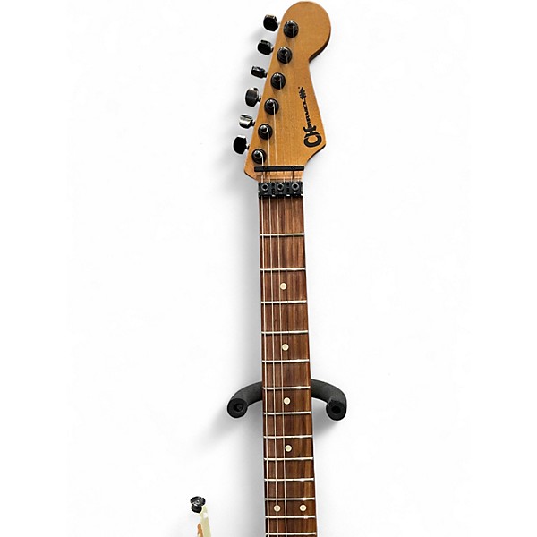 Used Charvel Pro-Mod Relic Series SD1 HH FR PF Vintage White Solid Body Electric Guitar