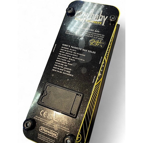 Used Dunlop KN95Y Kirk Hammett Cry Baby Wah Effect Pedal
