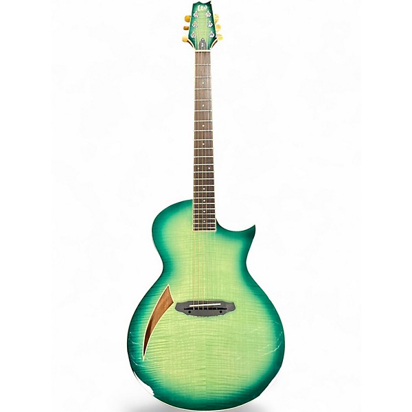 Used ESP LTD TL6 Green Acoustic Electric Guitar