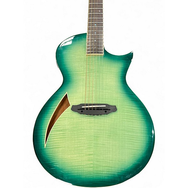 Used ESP LTD TL6 Green Acoustic Electric Guitar