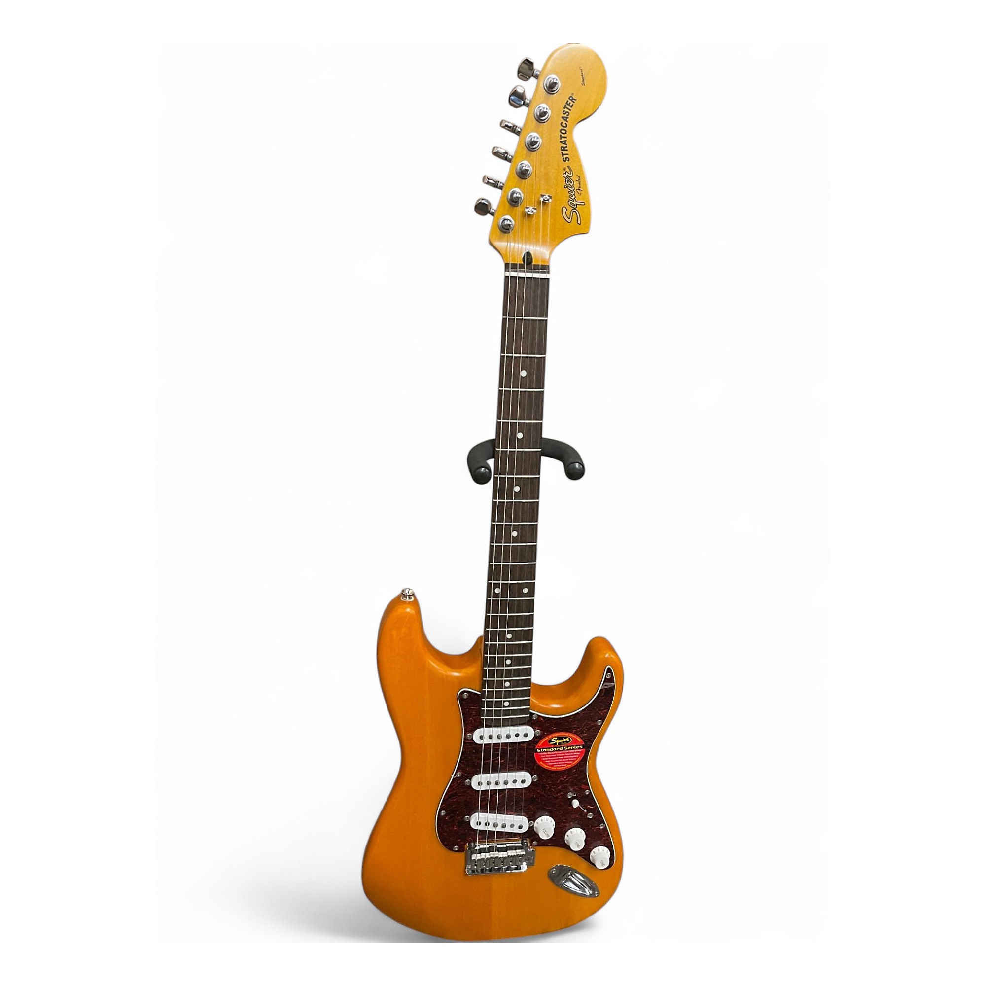 Used Squier Standard Stratocaster Orange Solid Body Electric