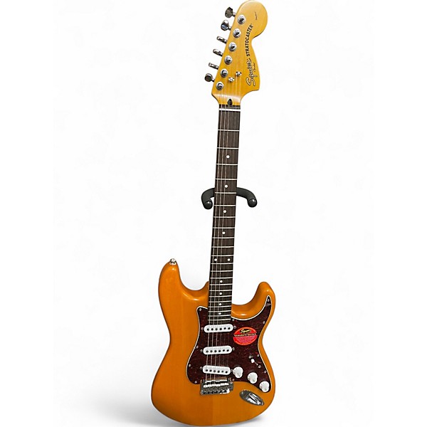 Used Squier Standard Stratocaster Orange Solid Body Electric