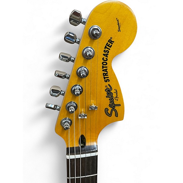 Used Squier Standard Stratocaster Orange Solid Body Electric