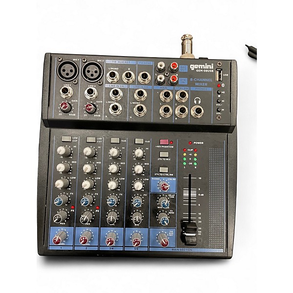 Used Gemini GEM-08USB Powered Mixer