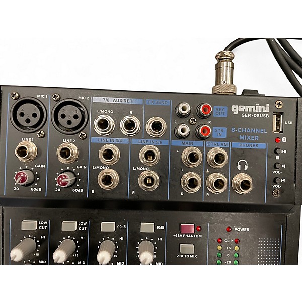 Used Gemini GEM-08USB Powered Mixer