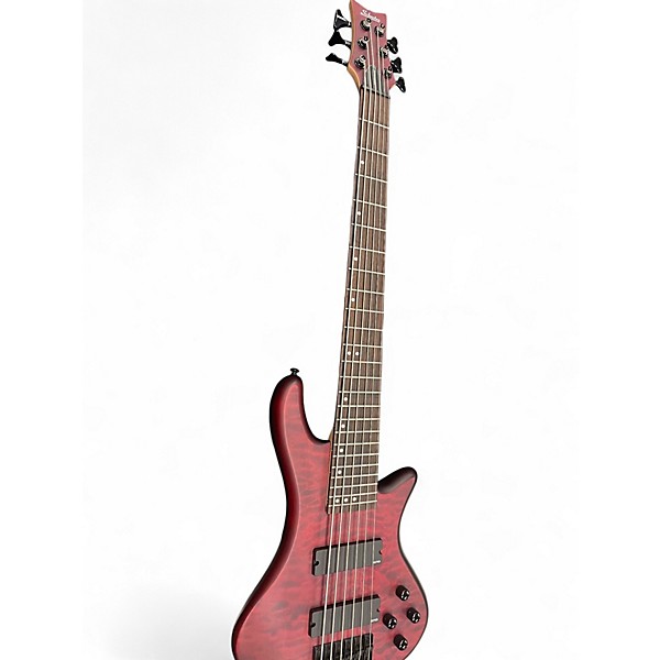 Used Schecter Guitar Research Stiletto Custom 6 String Walnut Electric Bass Guitar