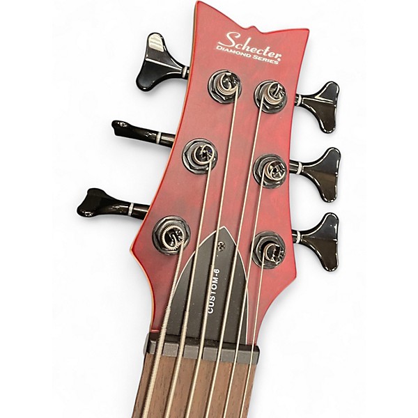Used Schecter Guitar Research Stiletto Custom 6 String Walnut Electric Bass Guitar