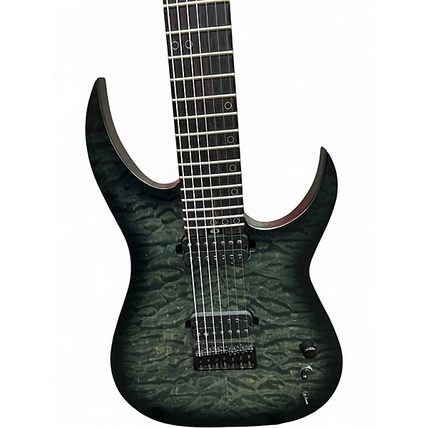 Used Schecter Guitar Research Keith Merrow KM-7 MkIII Standard Trans Black Solid Body Electric Guitar