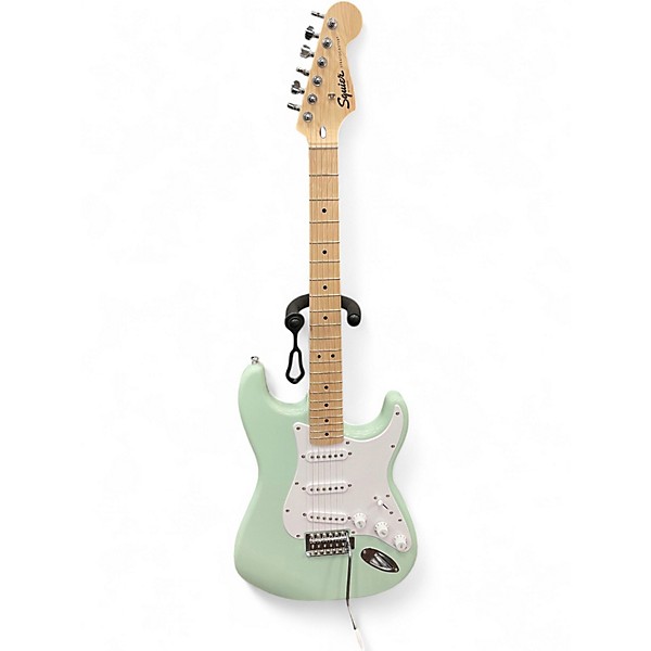 Used Squier Standard Stratocaster Mint Green Solid Body Electric Guitar