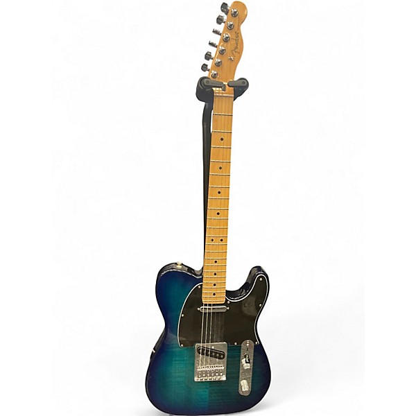 Used Fender Player Telecaster Plus Top Trans Blue Solid Body Electric Guitar