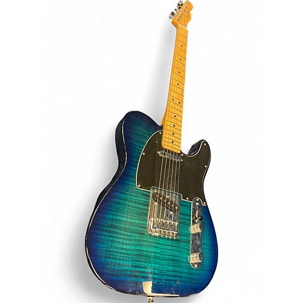Used Fender Player Telecaster Plus Top Trans Blue Solid Body Electric Guitar