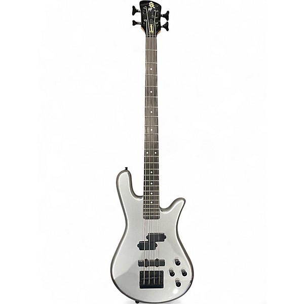 Used Spector Performer 4 Silver Electric Bass Guitar