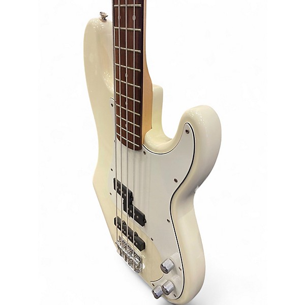 Used Squier Precision Bass Special White Electric Bass Guitar