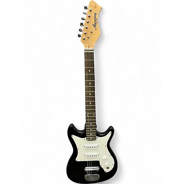 Used Harmony H802 Black Solid Body Electric Guitar