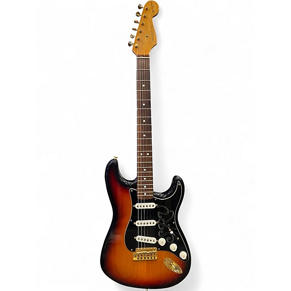 Vintage 1996 Fender Stevie Ray Vaughan Stratocaster 3 Color Sunburst Solid Body Electric Guitar