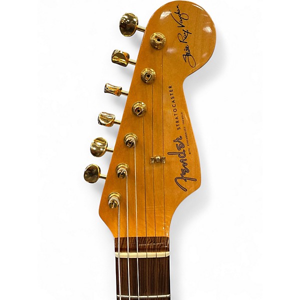 Vintage 1996 Fender Stevie Ray Vaughan Stratocaster 3 Color Sunburst Solid Body Electric Guitar