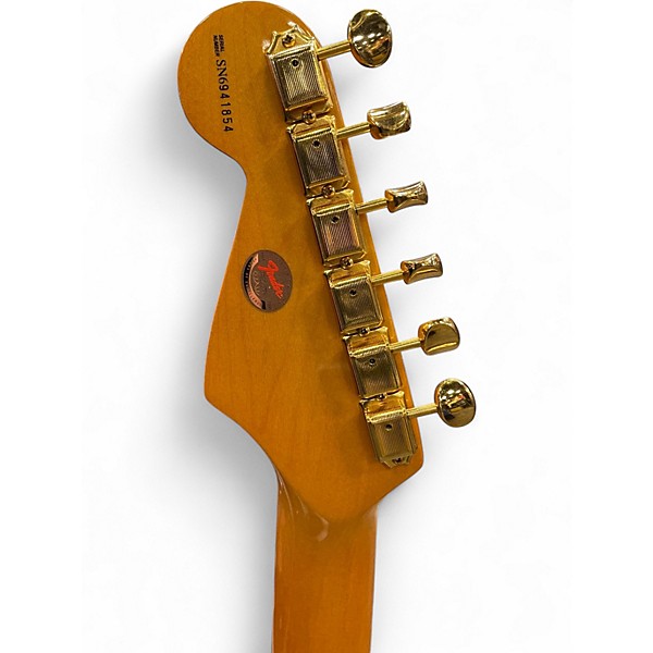 Vintage 1996 Fender Stevie Ray Vaughan Stratocaster 3 Color Sunburst Solid Body Electric Guitar