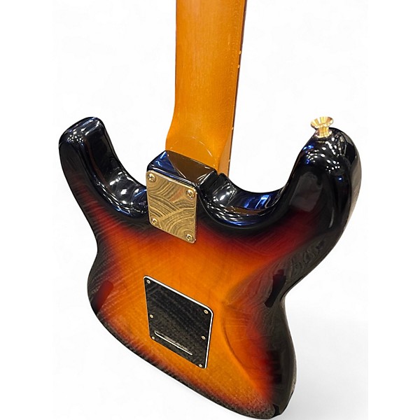 Vintage 1996 Fender Stevie Ray Vaughan Stratocaster 3 Color Sunburst Solid Body Electric Guitar