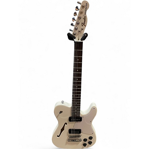 Used Fender JA90 Jim Adkins Thinline Telecaster White Hollow Body Electric Guitar