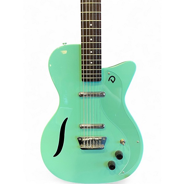 Used Danelectro Vintage Baritone Seafoam Green Hollow Body Electric Guitar