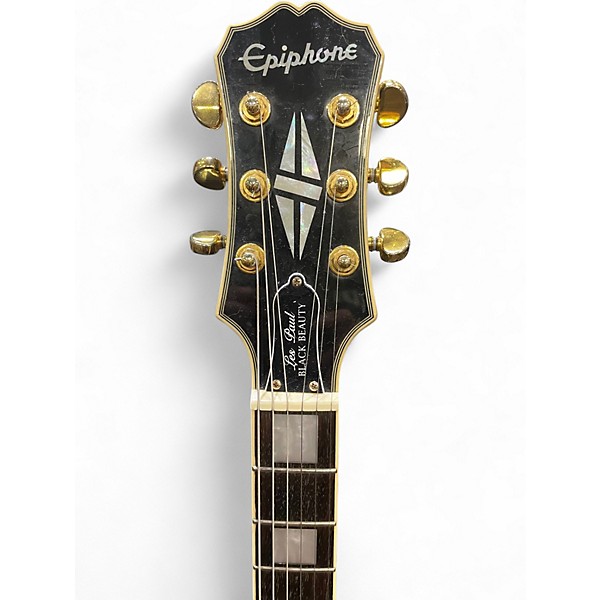 Used Epiphone LES PAUL BLACK BEAUTY Black and Gold Solid Body Electric Guitar