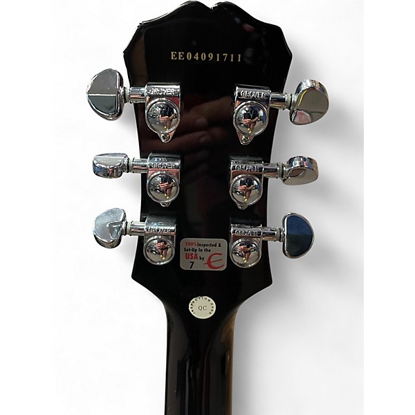 Used Epiphone Les Paul Classic Trans Black Solid Body Electric Guitar