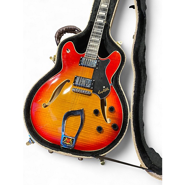 Used Hagstrom Viking Deluxe 2 Color Sunburst Hollow Body Electric Guitar