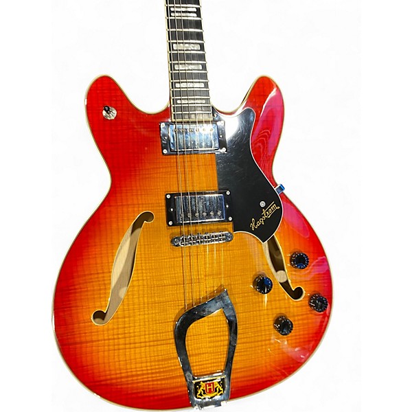 Used Hagstrom Viking Deluxe 2 Color Sunburst Hollow Body Electric Guitar