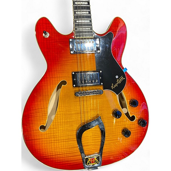 Used Hagstrom Viking Deluxe 2 Color Sunburst Hollow Body Electric Guitar