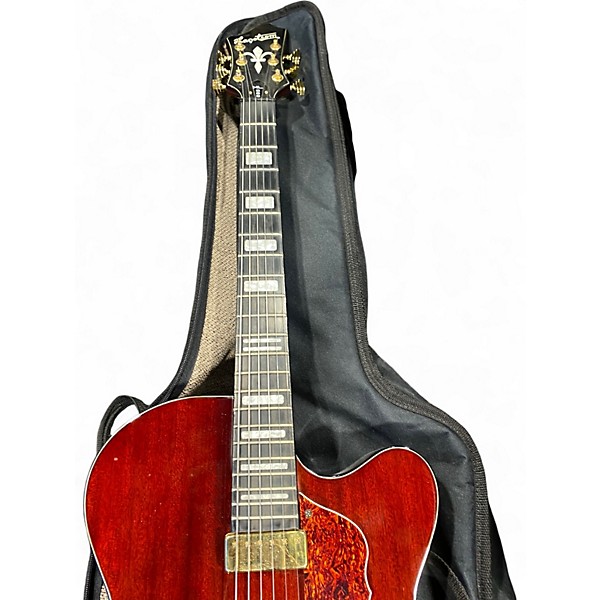 Used Hagstrom HL 550 Burgundy Acoustic Guitar