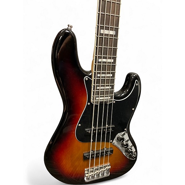 Used 2019 Fender American Elite Jazz Bass 5 String 3 Color Sunburst Electric Bass Guitar