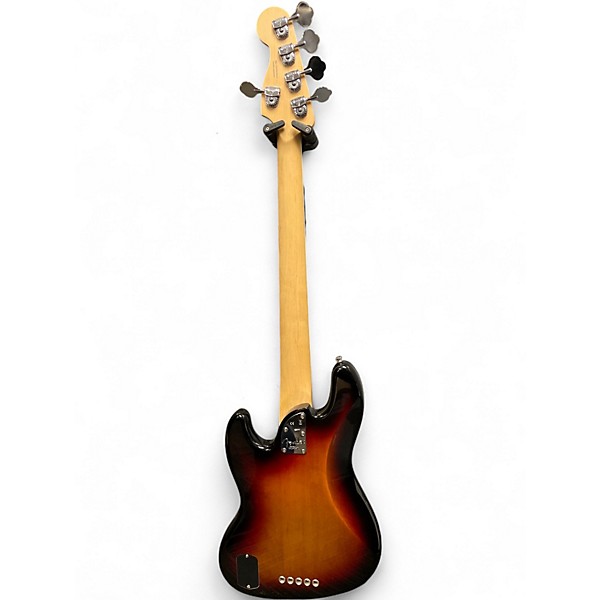 Used 2019 Fender American Elite Jazz Bass 5 String 3 Color Sunburst Electric Bass Guitar