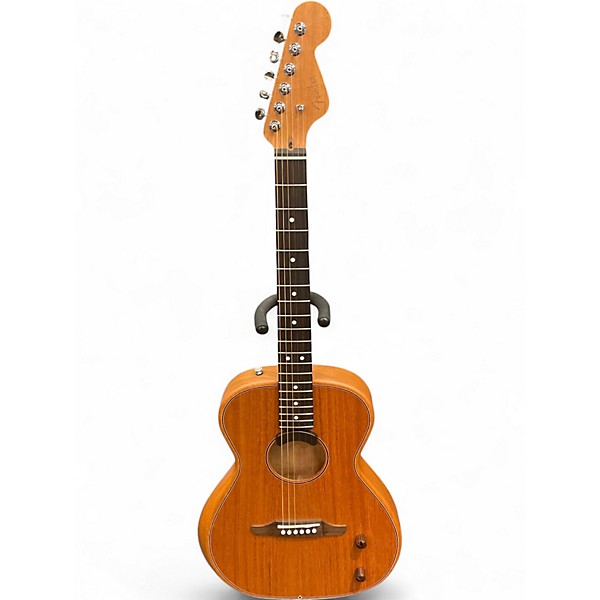 Used Fender highway parlor Natural Acoustic Electric Guitar