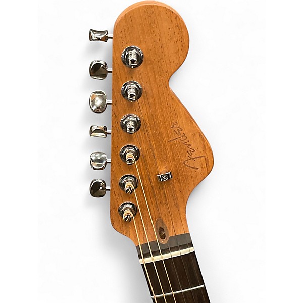 Used Fender highway parlor Natural Acoustic Electric Guitar