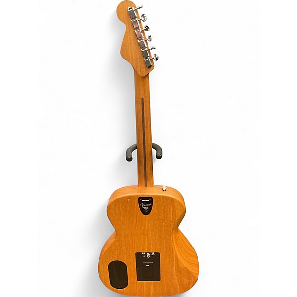 Used Fender highway parlor Natural Acoustic Electric Guitar