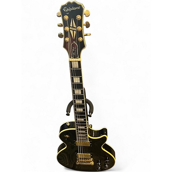 Used Epiphone les paul custom pro Black Solid Body Electric Guitar