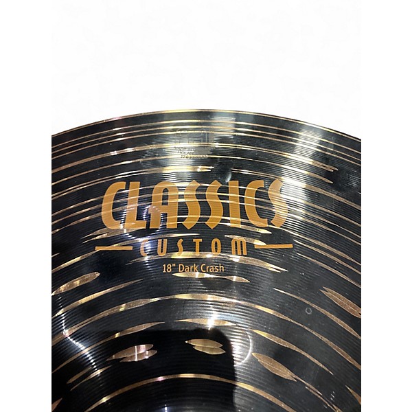 Used MEINL 18in CLASSICS CUSTOM DARK CRASH Cymbal