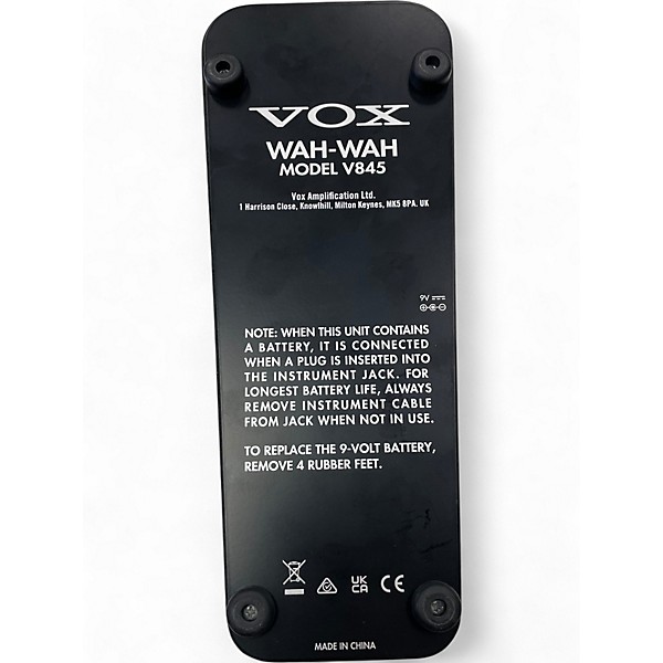 Used VOX V845 Classic Wah Effect Pedal