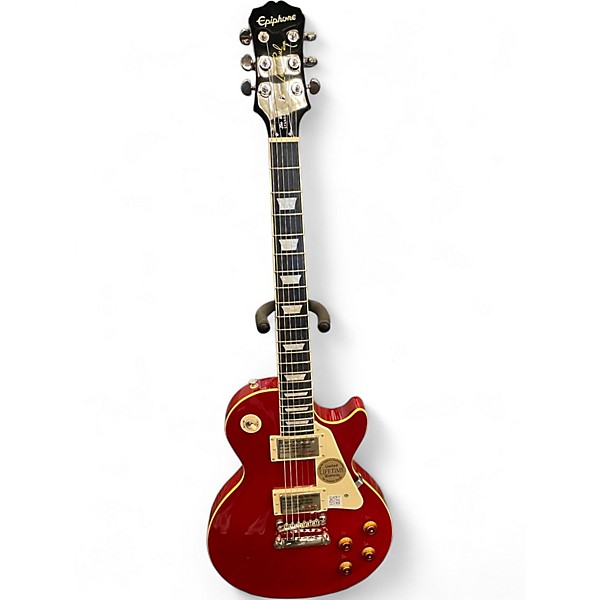 Used Epiphone Les Paul Standard Trans Red Solid Body Electric Guitar
