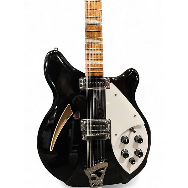 Used Rickenbacker 360/12 Black Hollow Body Electric Guitar