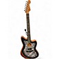 Used Fender american acoustasonic jazzmaster Black and Silver Acoustic Electric Guitar thumbnail