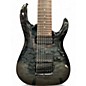 Used Ibanez RGA8QM Trans Black Solid Body Electric Guitar