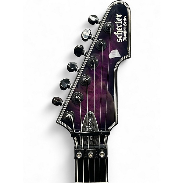Used Schecter Guitar Research E-1 FRS Special Edition Trans Purple Solid Body Electric Guitar