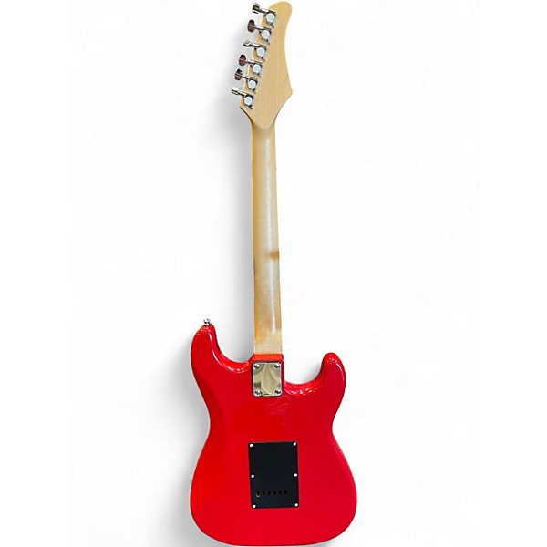 Used Glarry gst Candy Apple Red Solid Body Electric Guitar