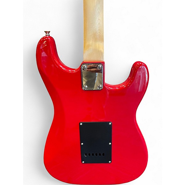 Used Glarry gst Candy Apple Red Solid Body Electric Guitar