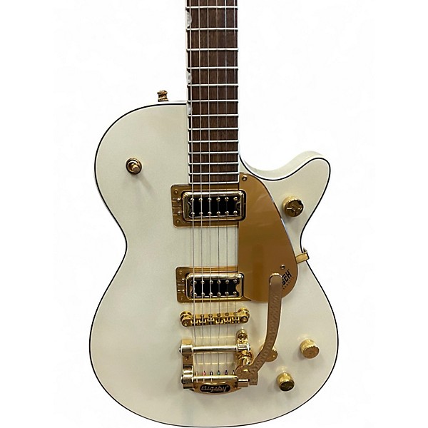 Used Gretsch Guitars G5237TG Electromatic Jet FT Bibsby LTD Olympic White Solid Body Electric Guitar