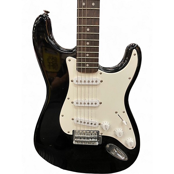 Used Squier Standard Stratocaster Black Solid Body Electric Guitar