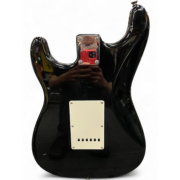 Used Squier Standard Stratocaster Black Solid Body Electric Guitar