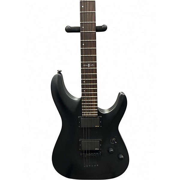 Used Schecter Guitar Research C1 Platinum Satin Black Solid Body Electric Guitar